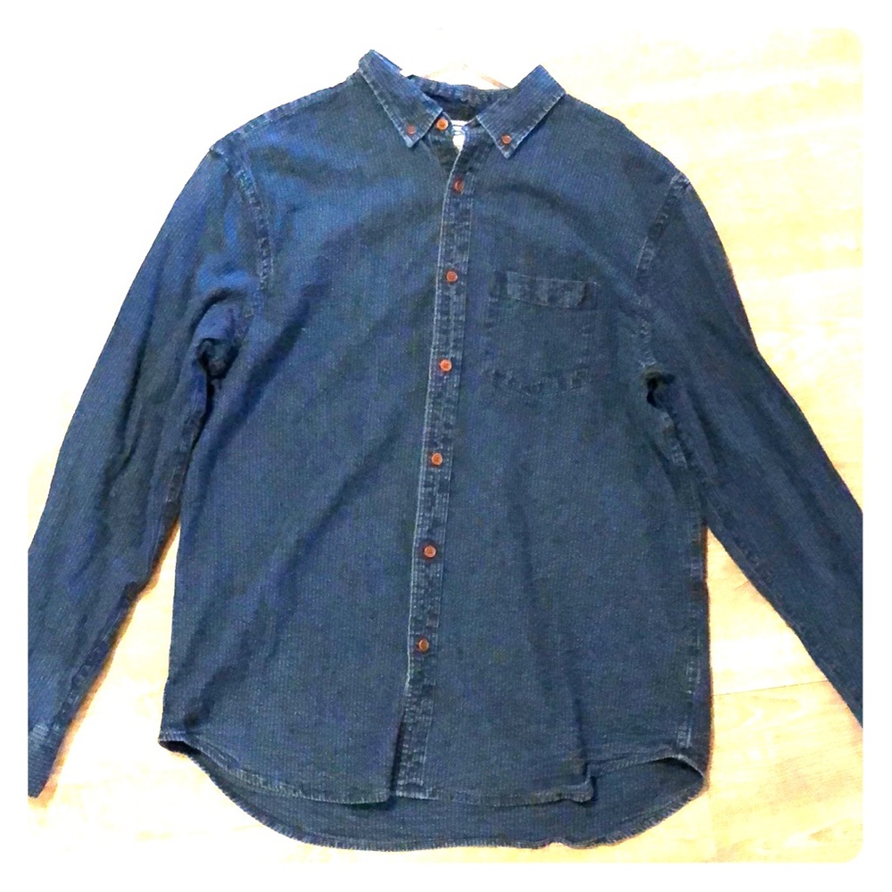 Old navy, denim/cotton mix button up.